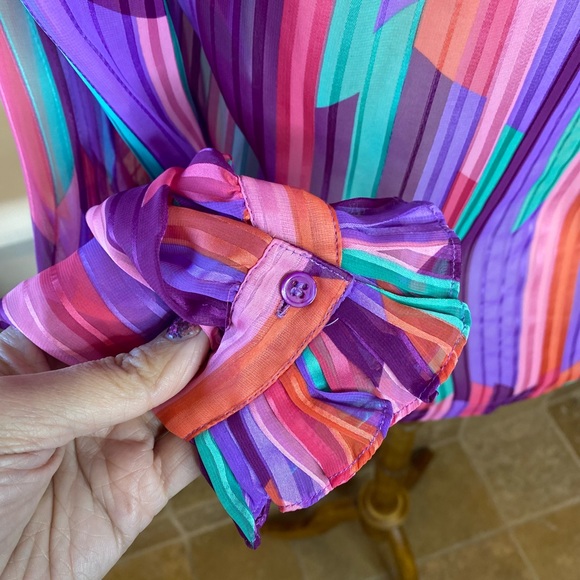 La Chine Classic vintage button down blouse size 6 - Picture 5 of 6